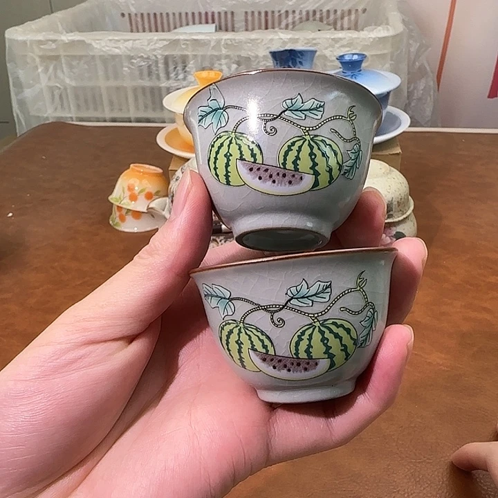 颜瓷闪购商品代替链接西瓜杯两只