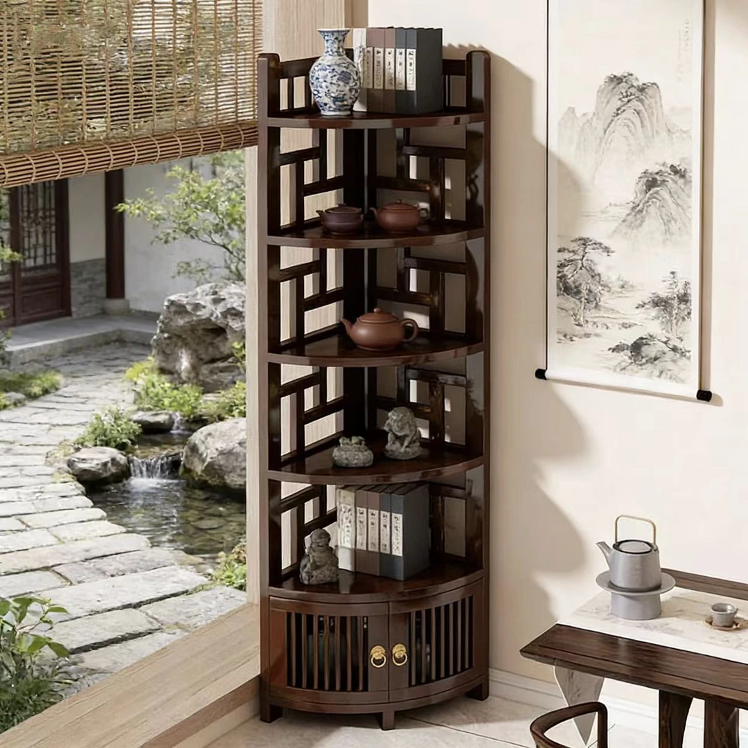 博古架中式转角柜茶具茶柜置物架客厅茶叶架多层省空间书架展示柜