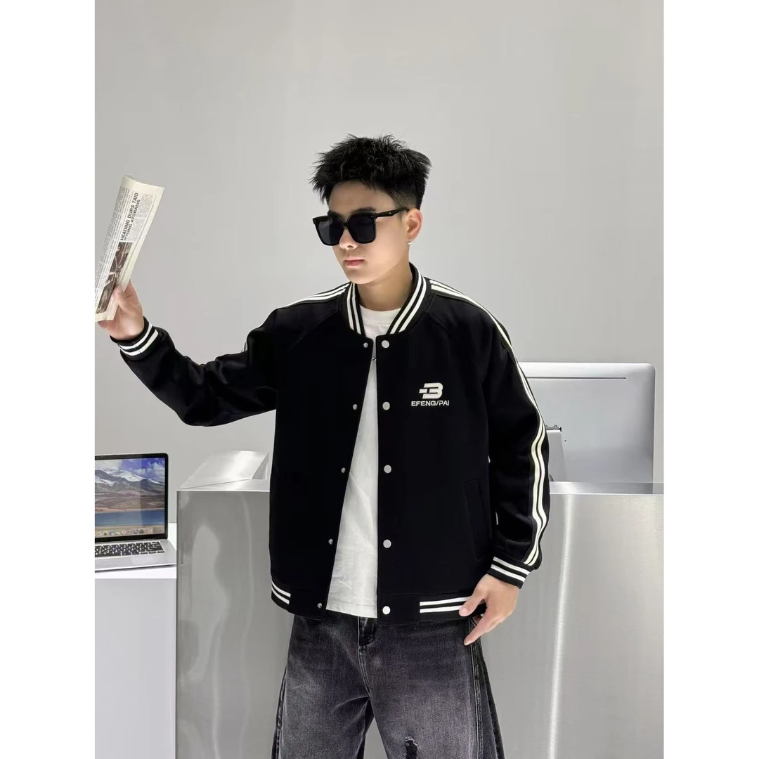 【2502-黑】青少年春款休闲外套KWY