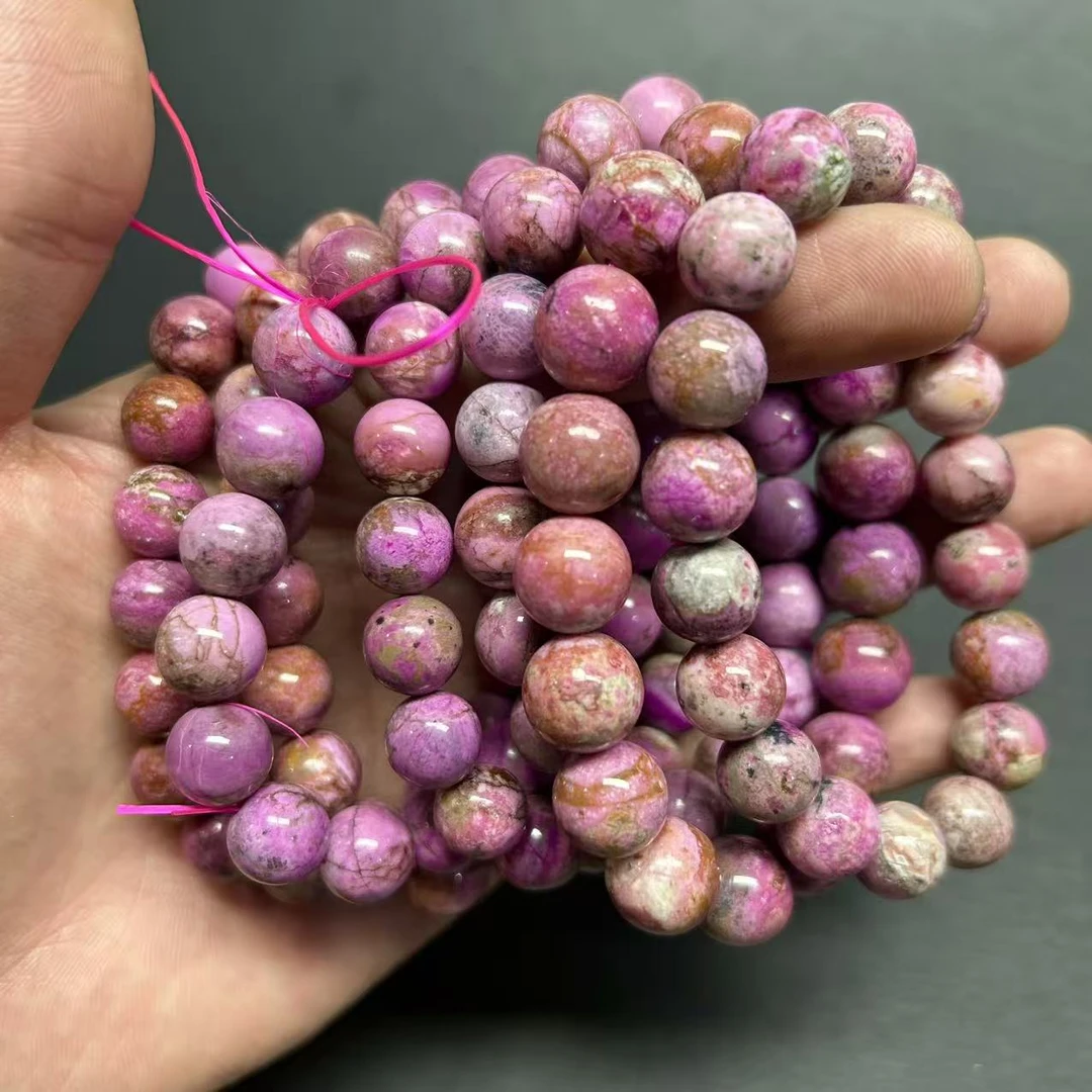 【双11】32001663老矿桃红圆珠手串多尺寸（多样性发其一）379