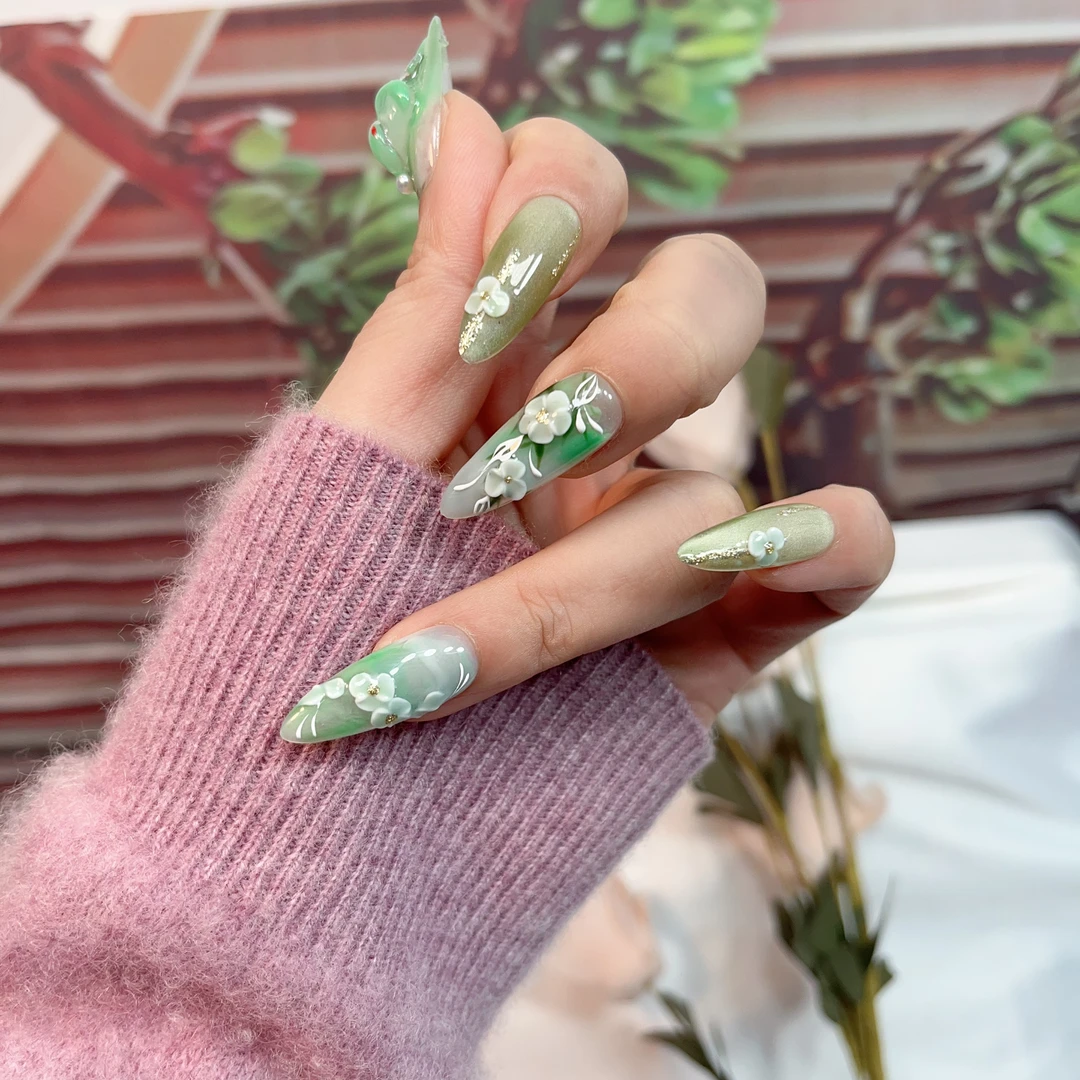 【YY068】 薯你靓 品牌 原创设计 纯手工雕花穿戴甲可爱