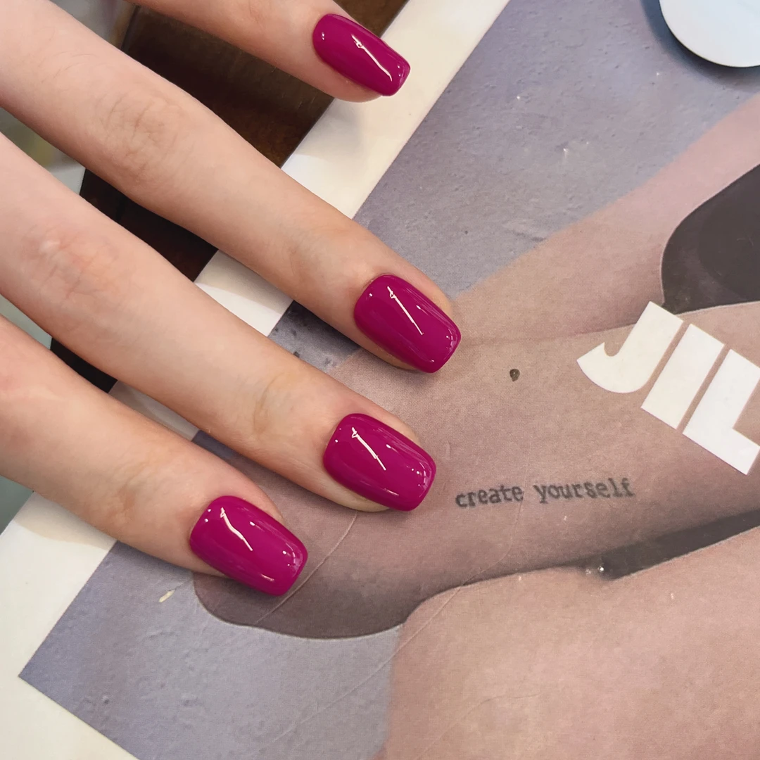 火龙果-壹心纯手工穿戴甲 美甲贴片可拆卸假指甲10片装