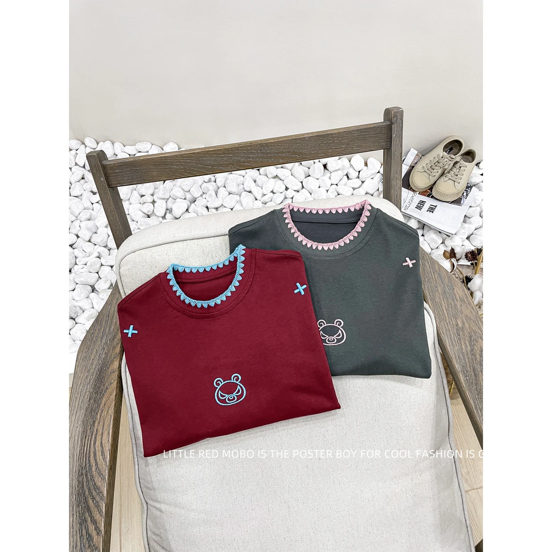 【现现】童装男儿童短袖针织T恤百搭2025夏季新款上衣MMY821788