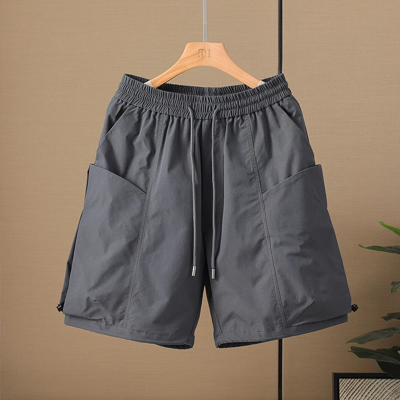 美式大口袋工装短裤男夏季新款直筒宽松百搭休闲五分裤水洗速干裤