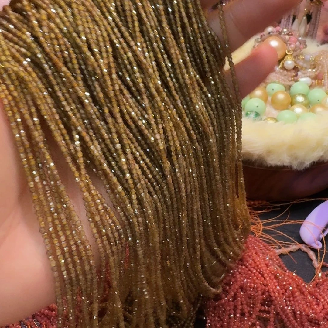 2mm老金色4条 手工diy半成品散珠