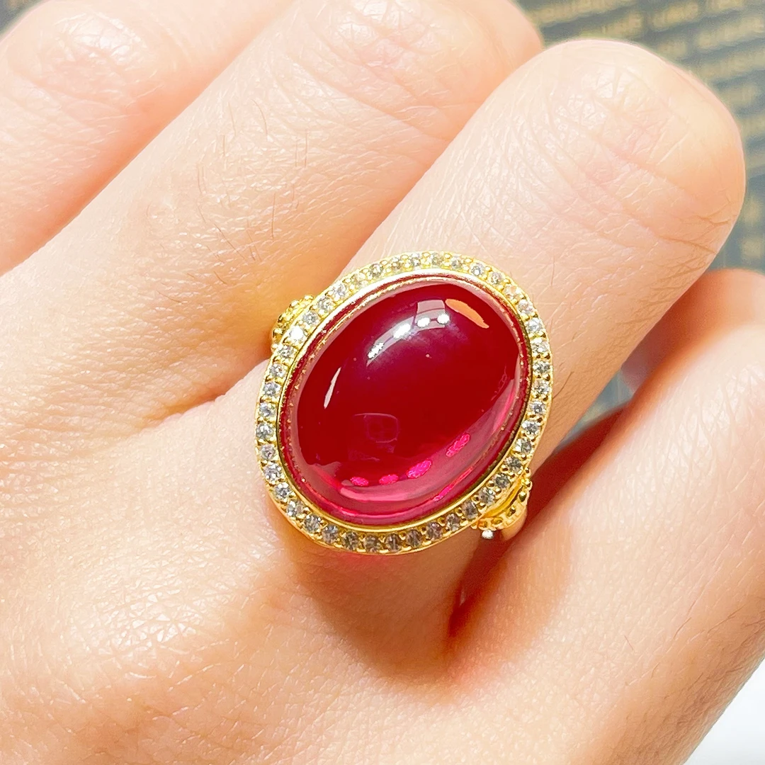 培育红宝石-中国好珍宝【79】大鸽子蛋款红宝石戒指培育【质检发货】