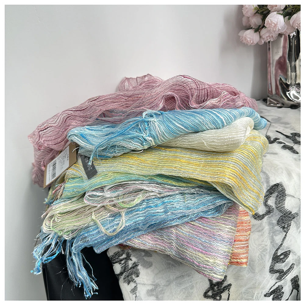 WJ002   女士时尚百搭薄款流苏围巾