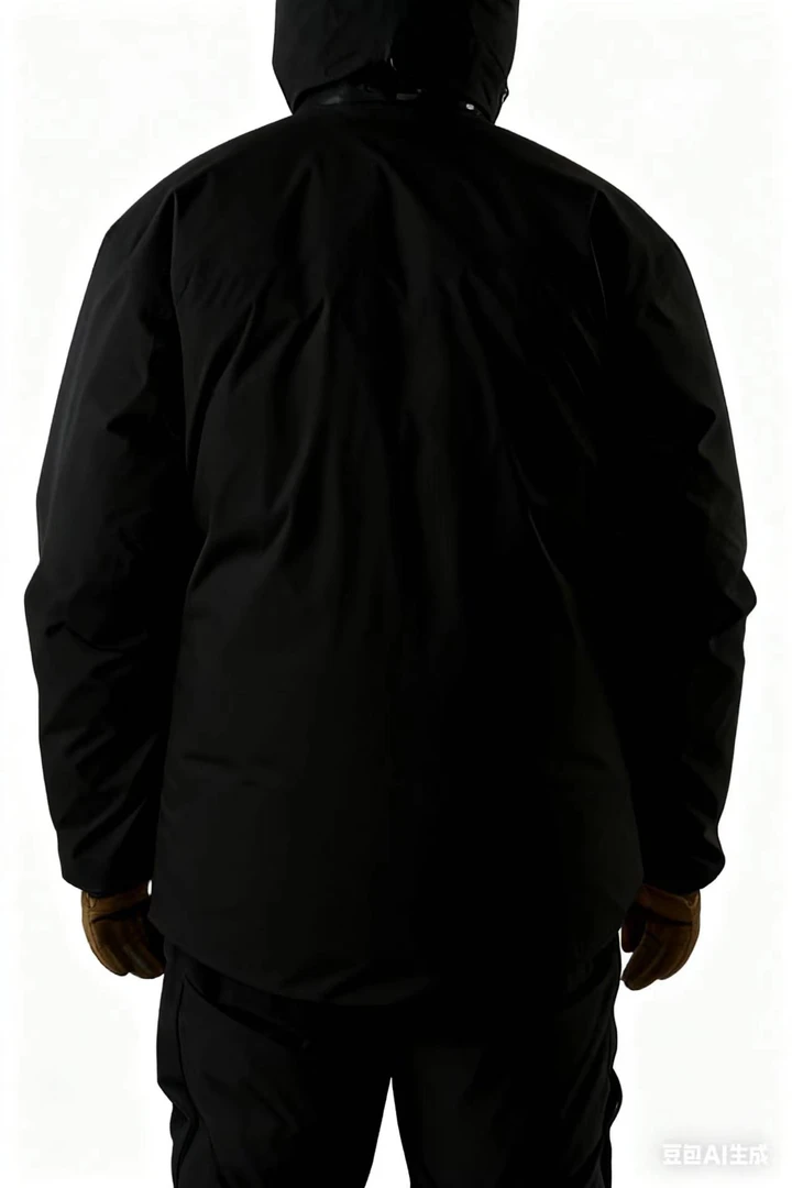 （大菜）新款百搭户外连帽羽绒服-黑