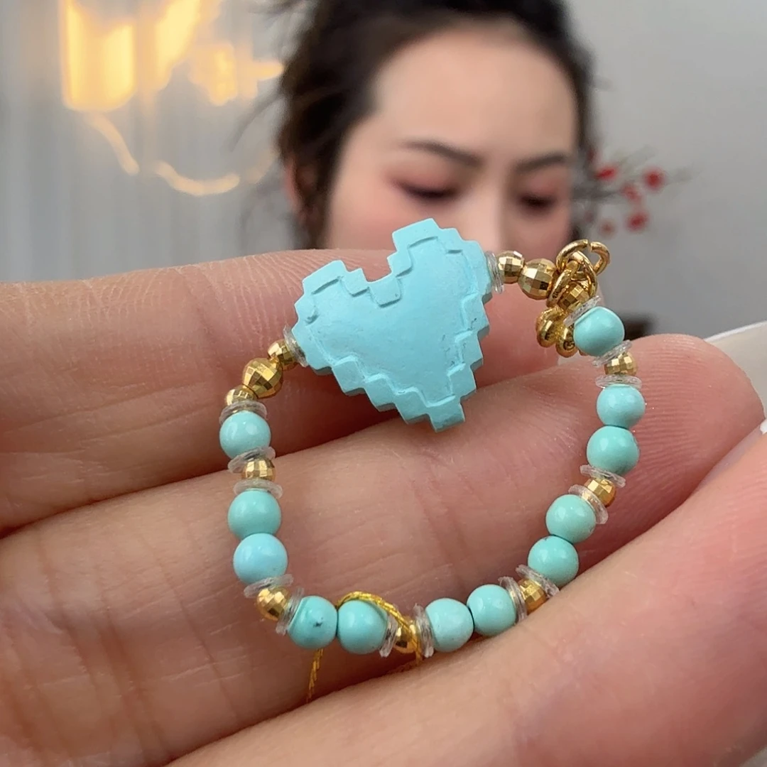 绿松石18K金镶嵌珠宝奇石