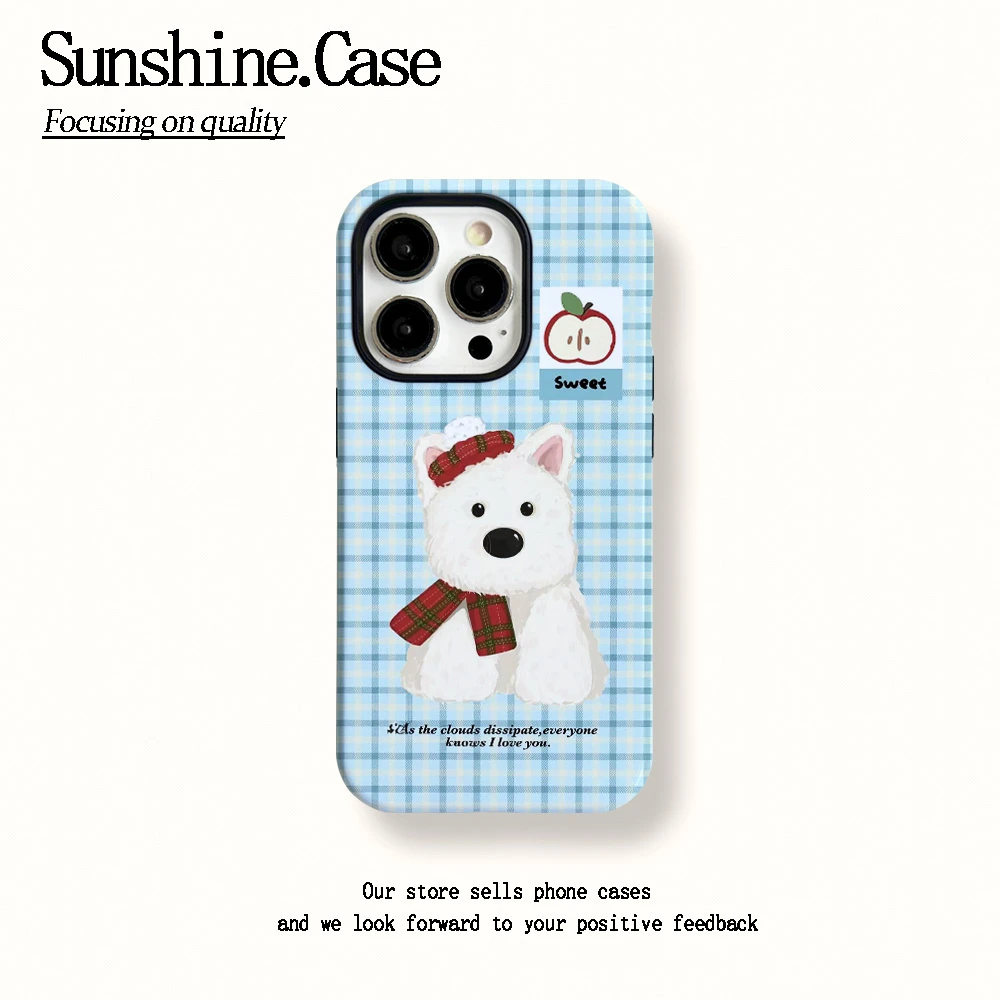 菲林二合一适用苹果华为vivo小米oppo手机壳蓝格西高地16PRO/15