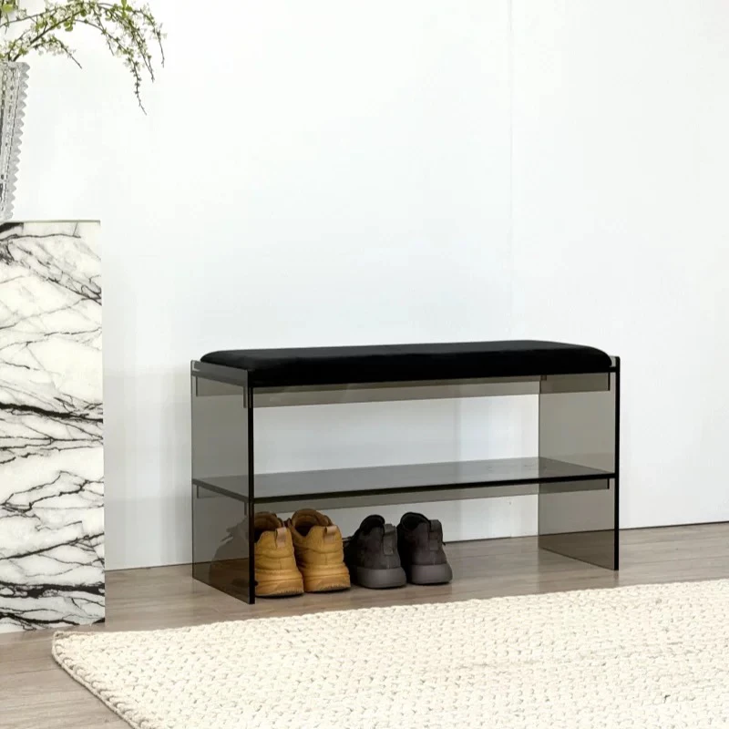 换鞋凳门口家用坐着亚克力长凳轻奢高级感入户玄关长条椅