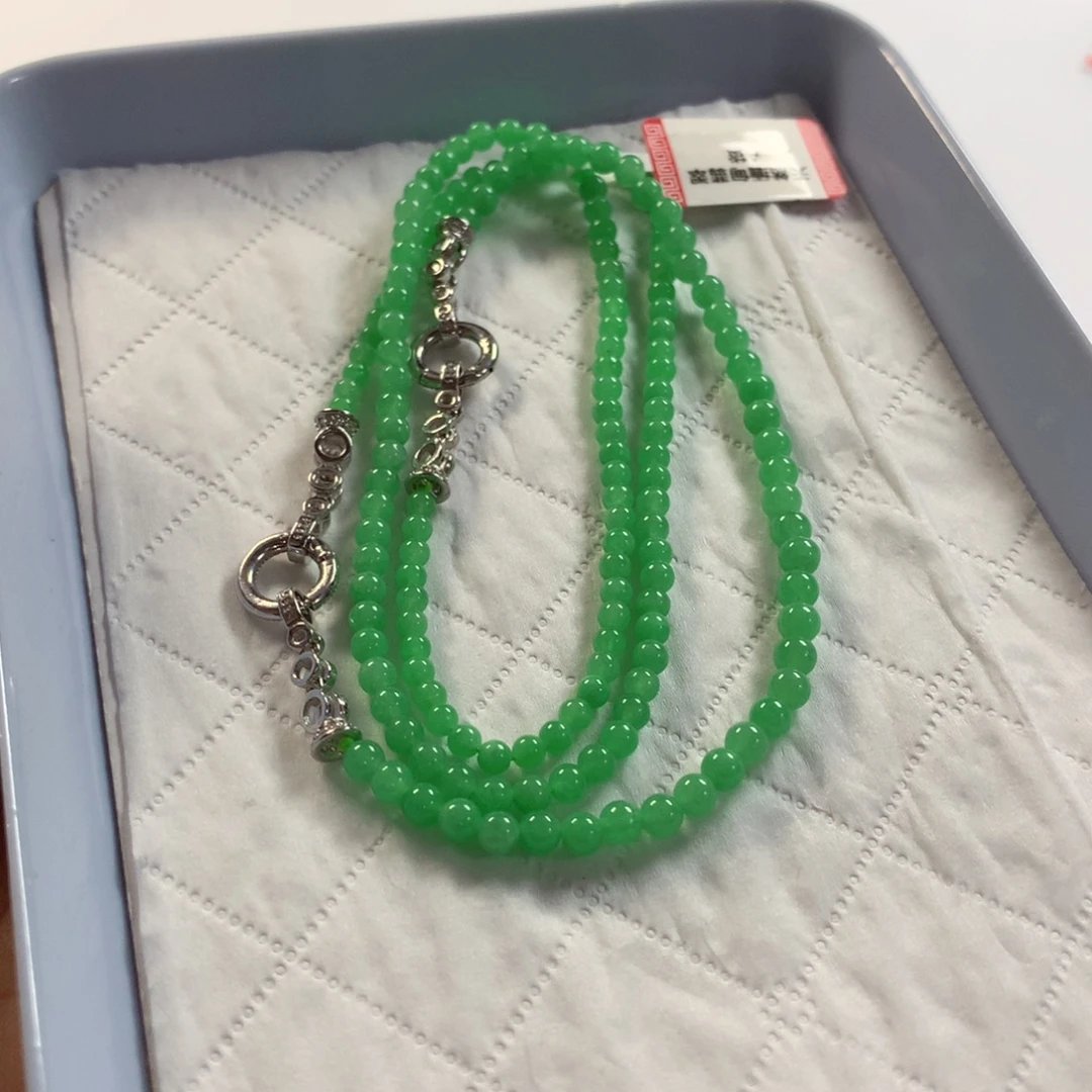 翡翠未镶嵌颈饰项链