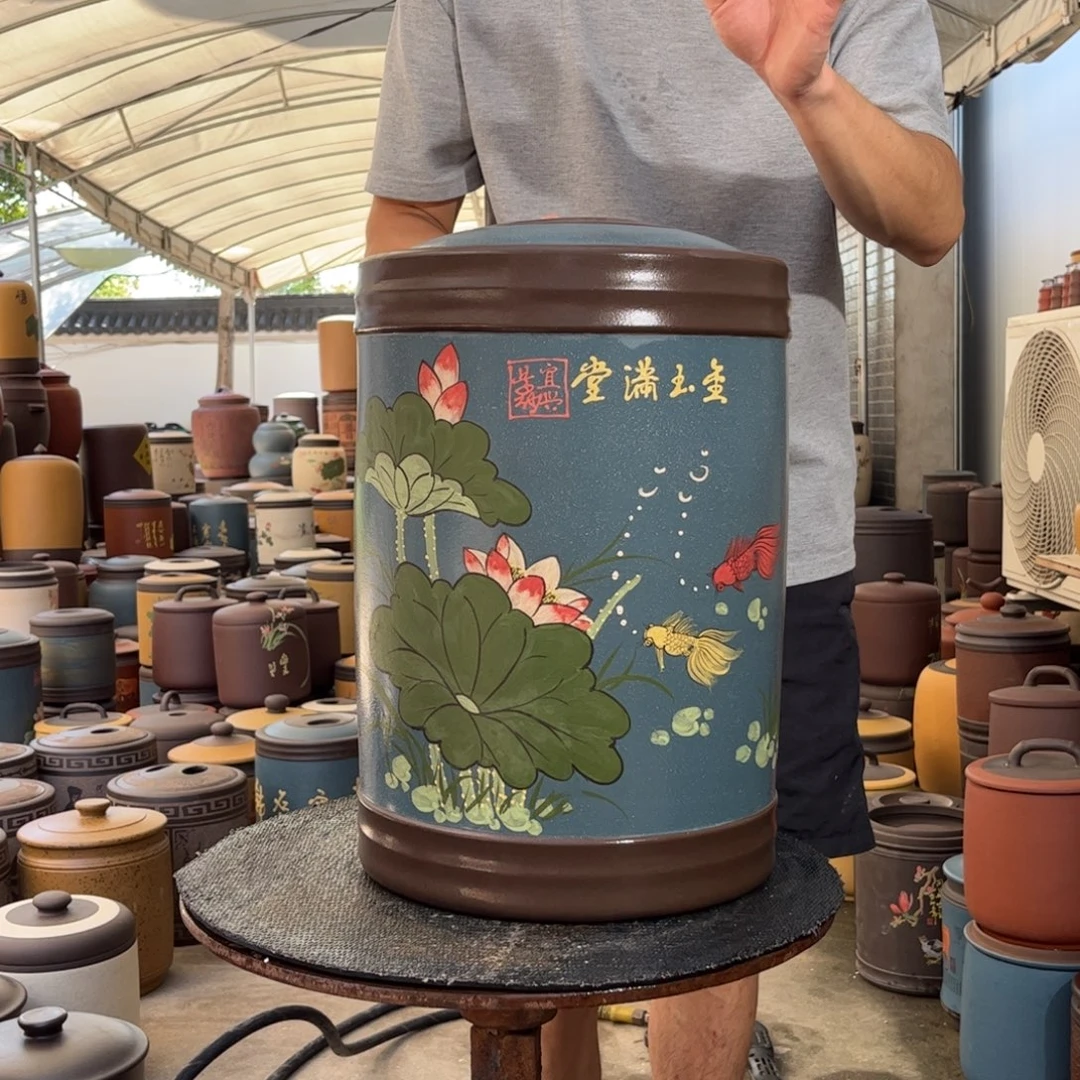 紫砂茶叶罐23 饼茶叶罐