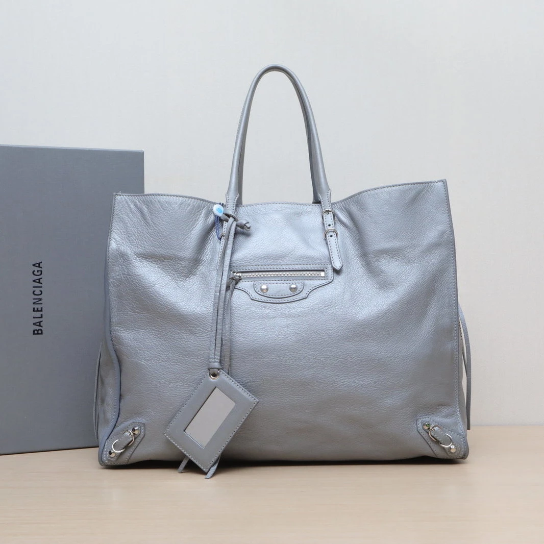 95新 Balenciaga/巴黎世家 花花 灰色 Papier 托特包 手提包