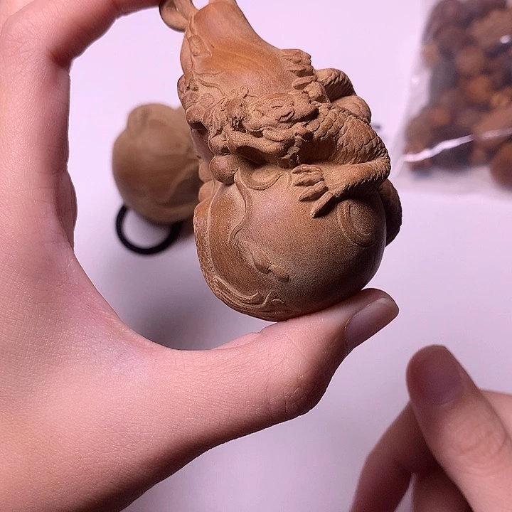 吊坠檀香木檀香盘龙葫芦