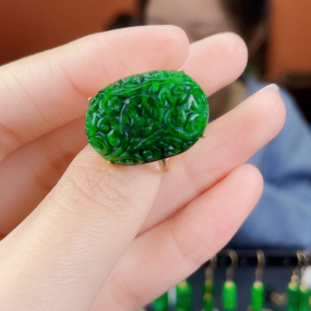 翡翠银S925镶嵌耳饰