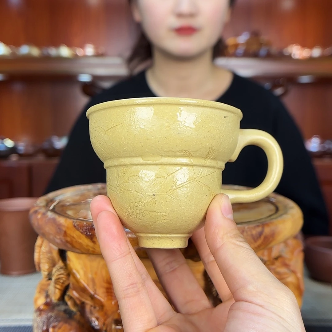 紫砂茶杯一壶李紫砂