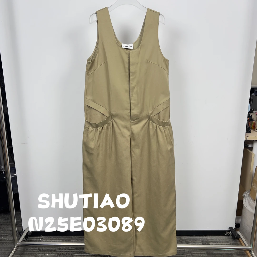 【SHUTIAO】2025夏季：新款小众设计款背带裤N25E03089