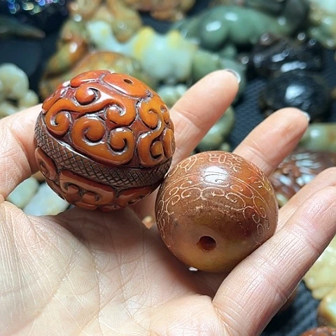 白玉菩提吊坠用****4摆件