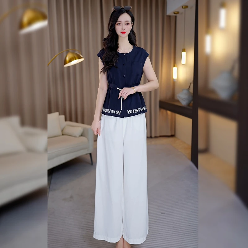 【上衣+裤子】优雅新款气质时尚休闲收腰显瘦套裤