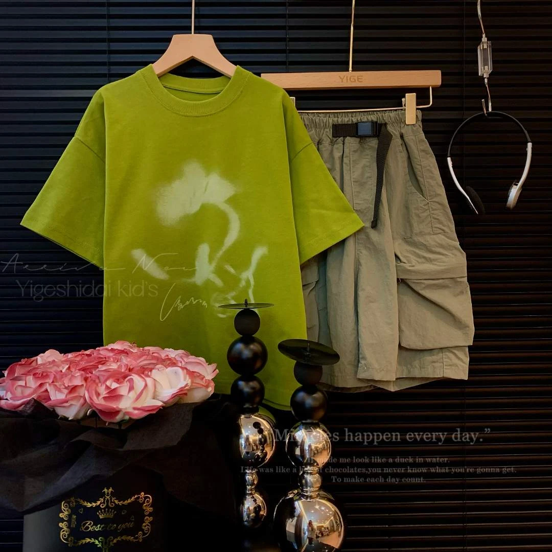 【年中清货】潮童休闲中大童韩版圆领短袖T恤男童韩版夏款T恤YG5982