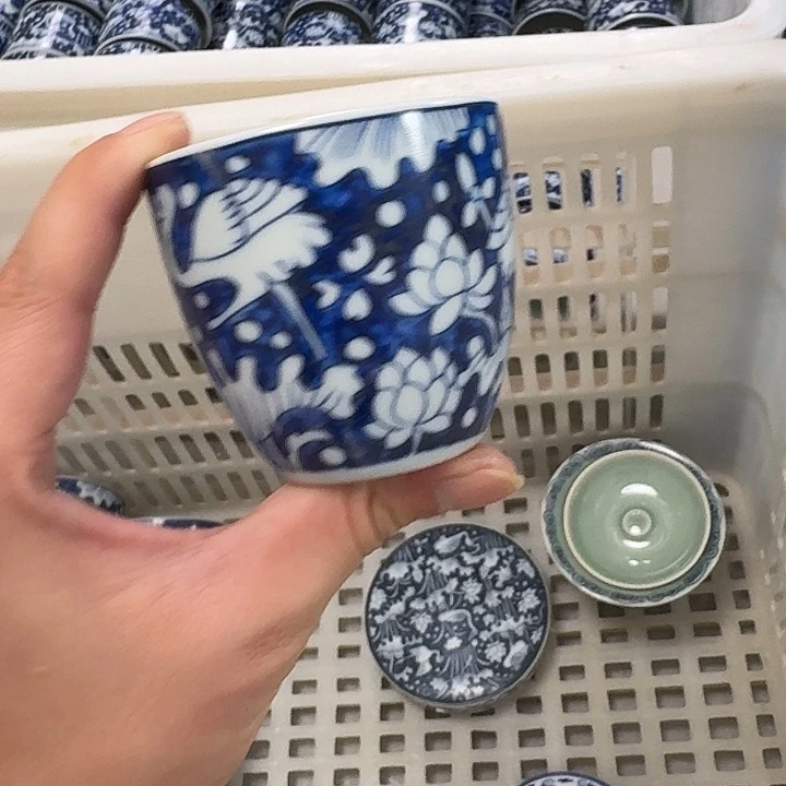 瓷片青花一路连科手雷杯