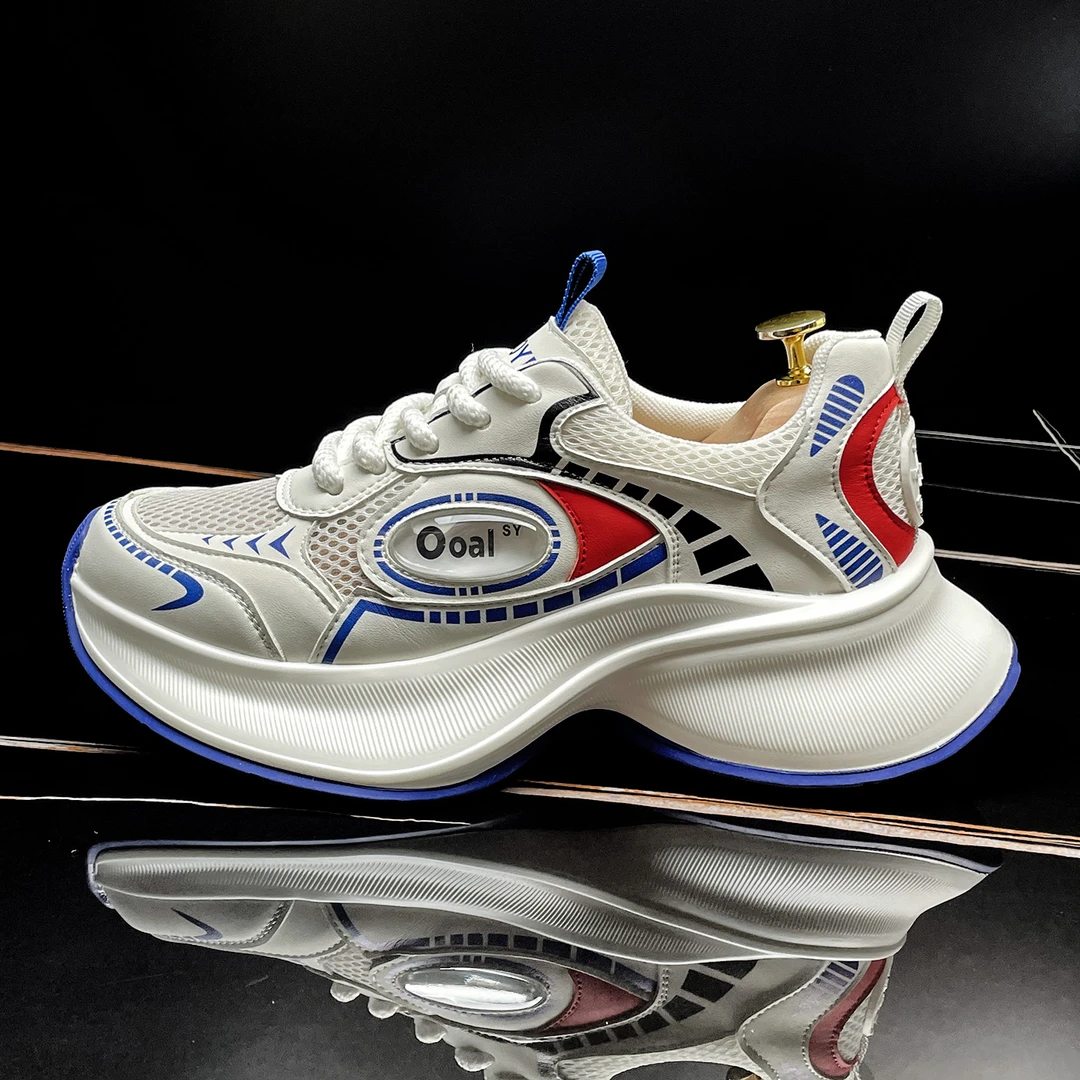 okkdey软底轻便缓震慢跑鞋秋季透气网面男鞋百搭休闲运动老爹鞋