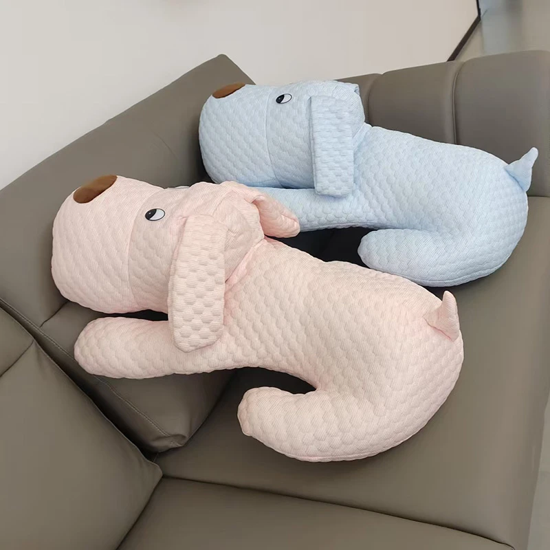 【 不掉毛 豆豆绒趴趴狗】手感巨舒适 夹腿睡觉床头靠枕趴趴狗抱枕