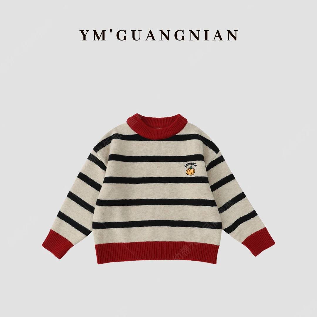 【幼棉光年】萌娃冬装加厚保暖毛衣插肩袖卡通针织衫323525