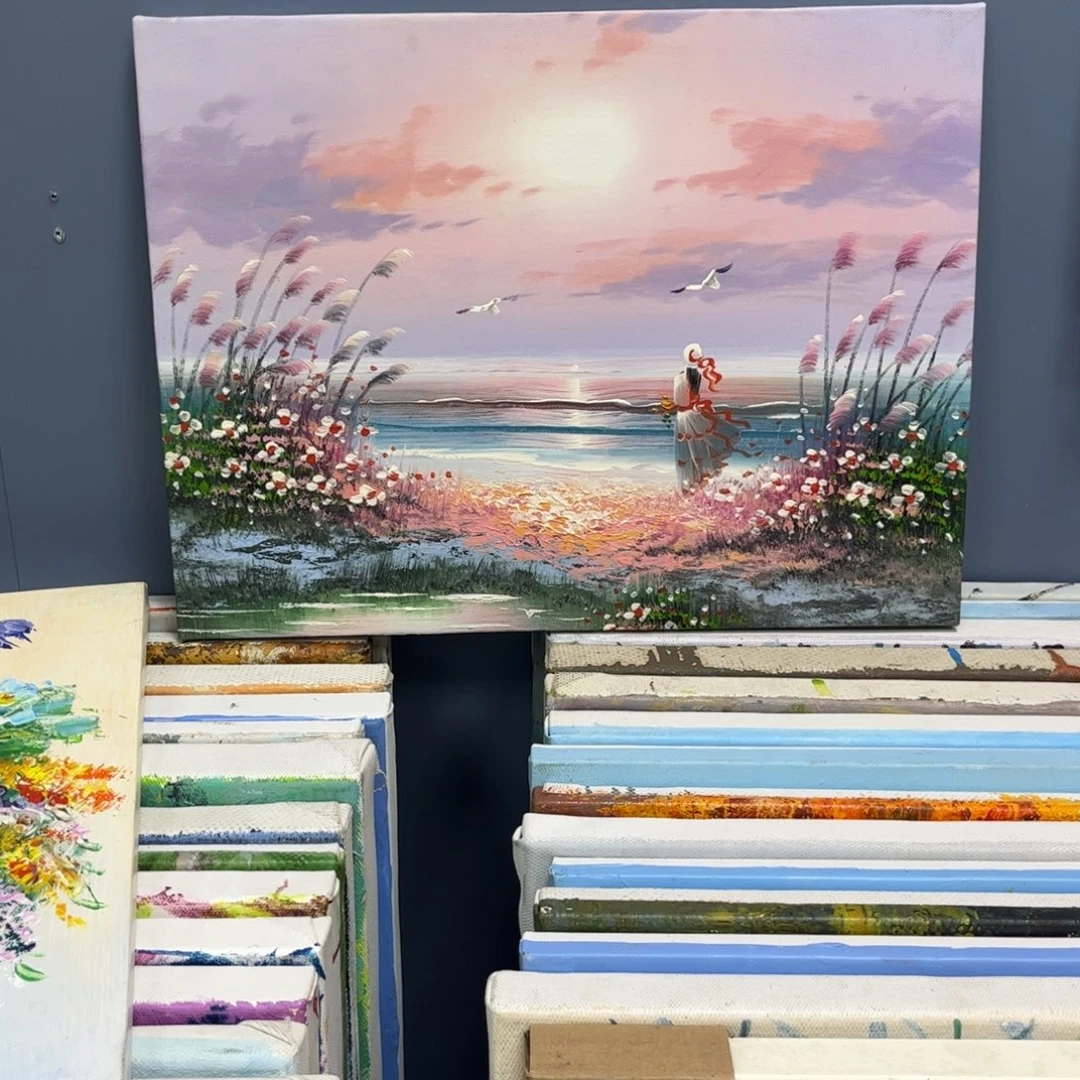 手工手绘精品油画内框30+40尺寸