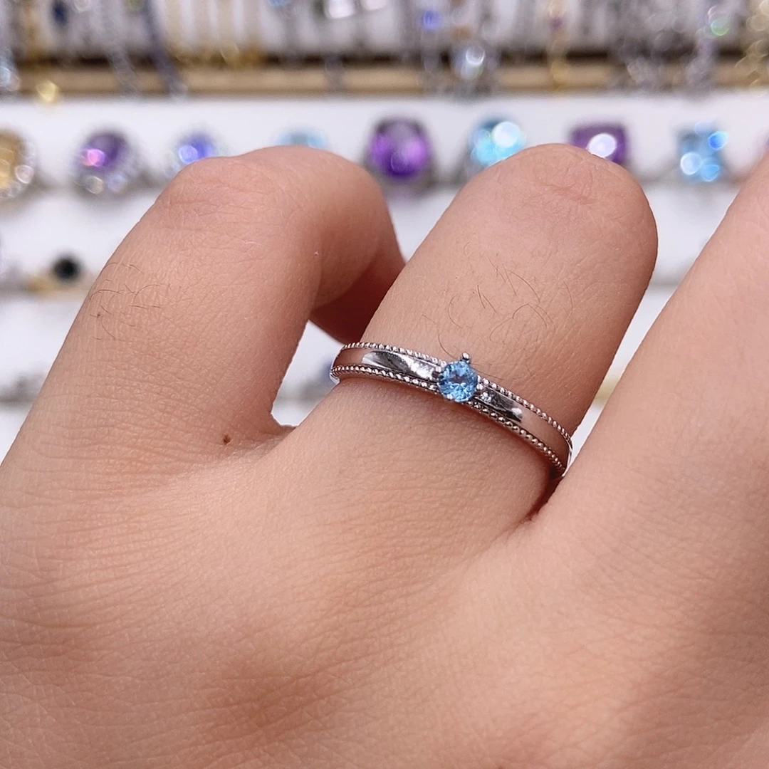 戒指银S925镶嵌托帕石