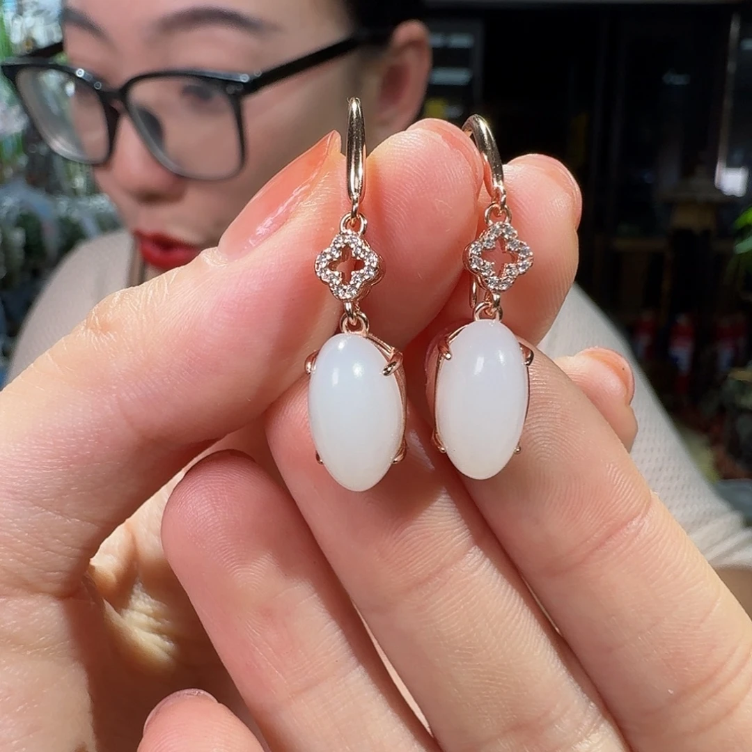 银S925镶嵌戒指和田玉