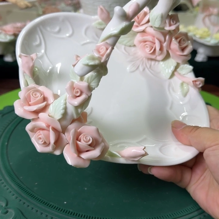 玫瑰花提篮餐盘水果蛋糕盘