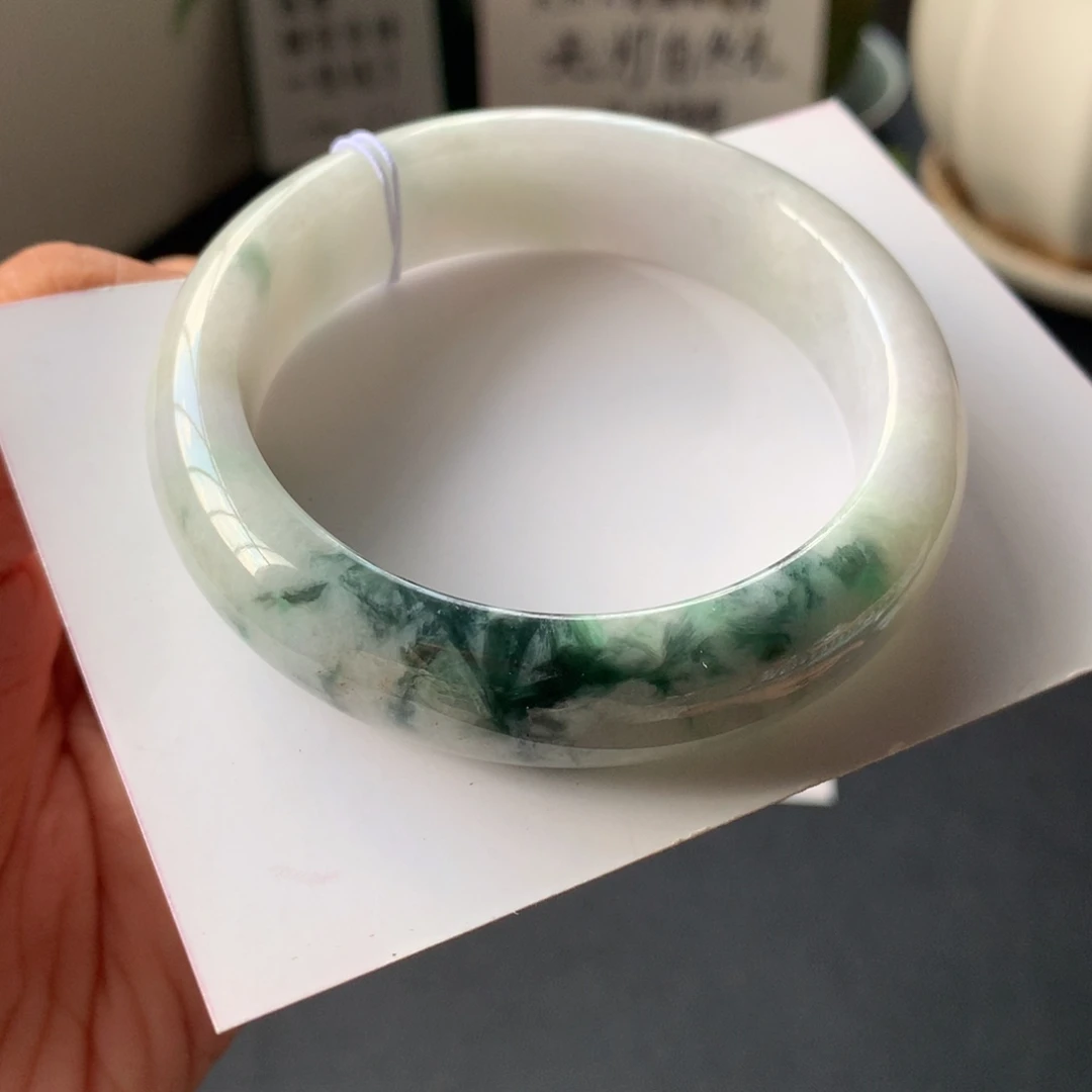 未镶嵌手镯翡翠38号52.3-14-8.2帝王裂