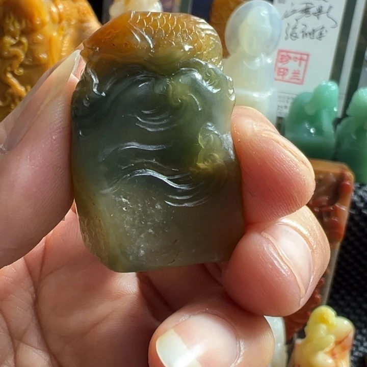 寿山石云*寿山石绿田一个