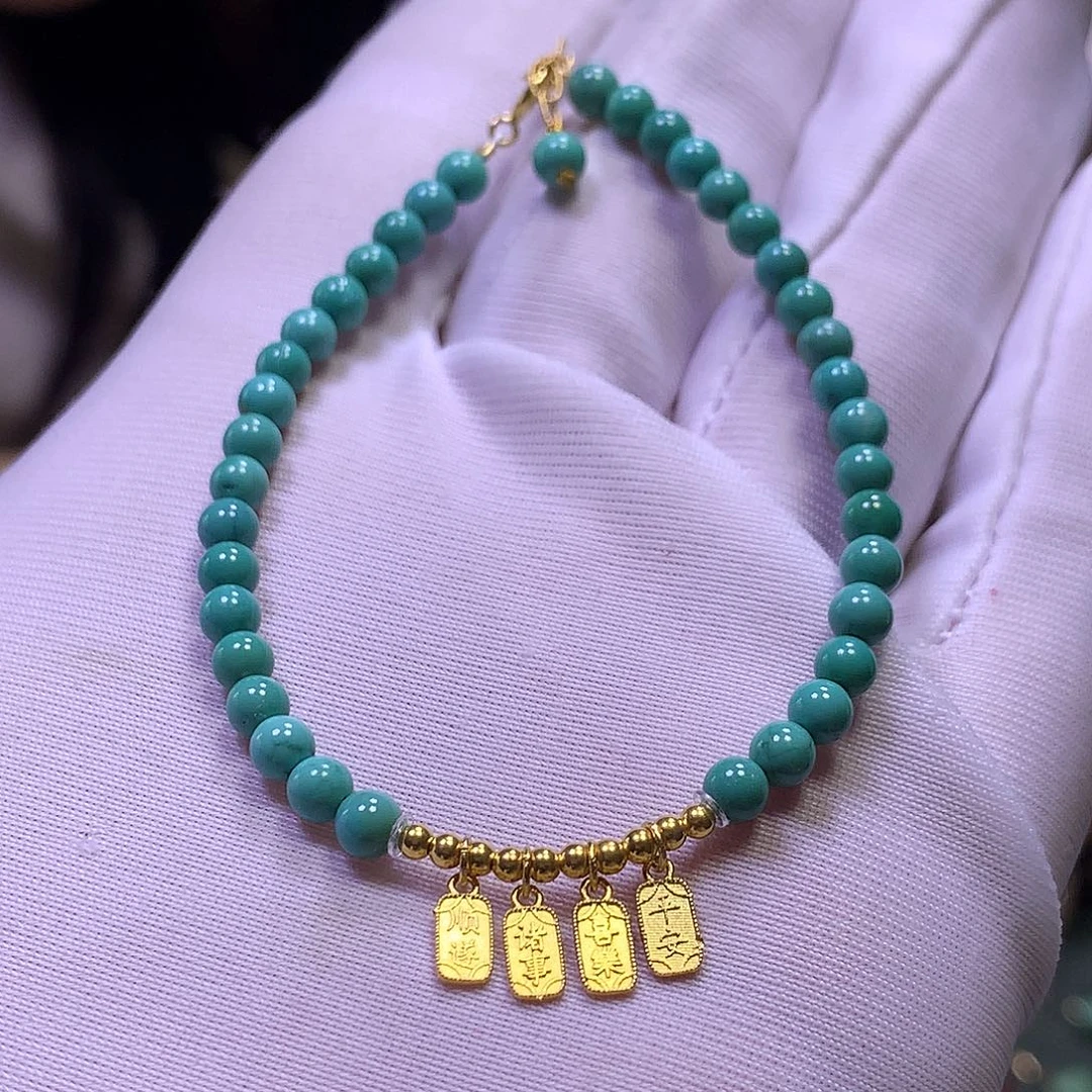 绿松石18K金镶嵌单圈