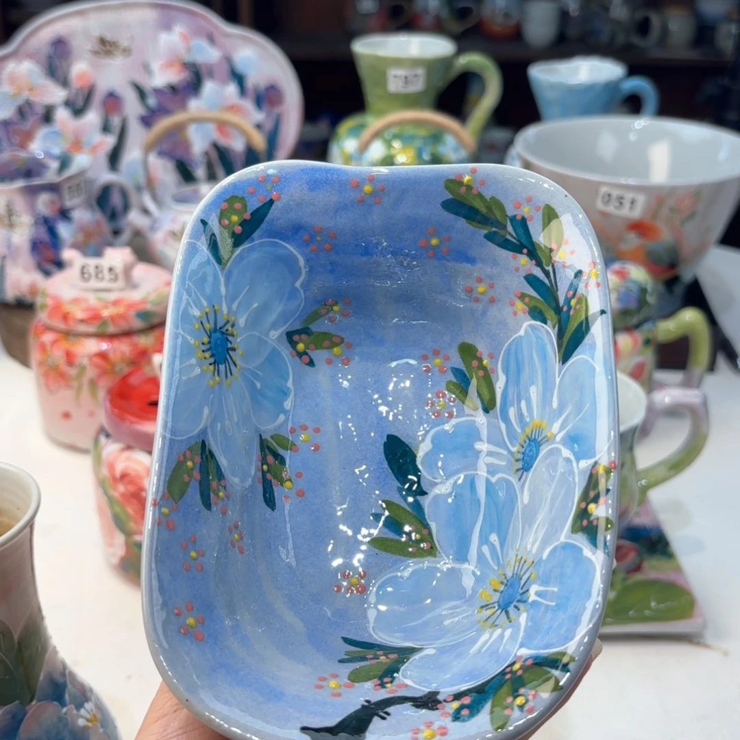景德镇手绘高温釉下彩陶瓷茶具