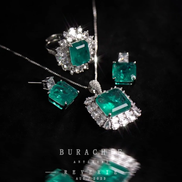 铜合金仿水晶项链 【1758】 英｜经典原标克拉款工匠流光溢彩