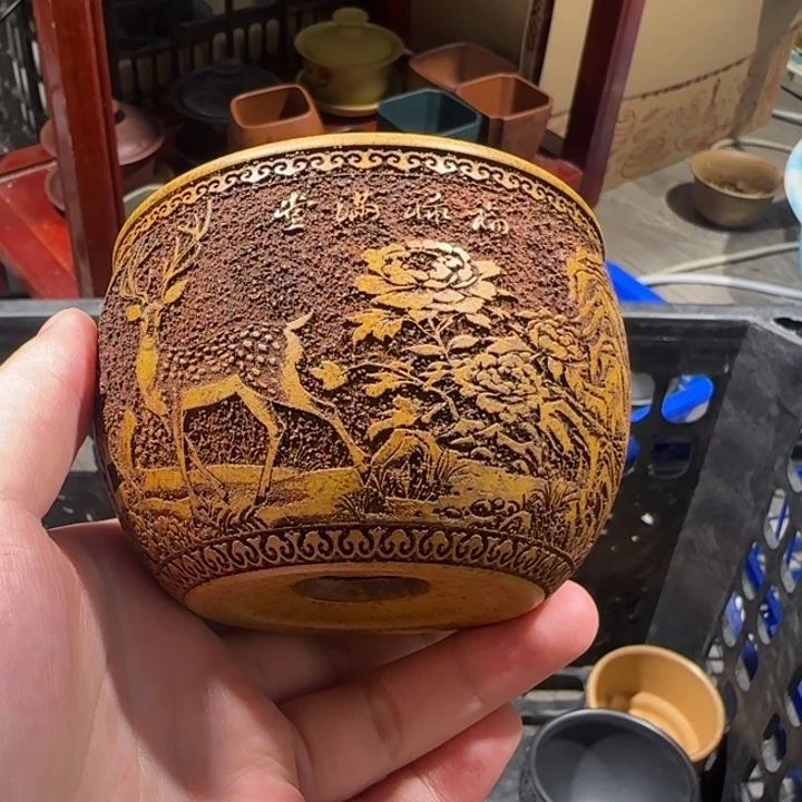 茶杯紫砂小**?全手工紫砂