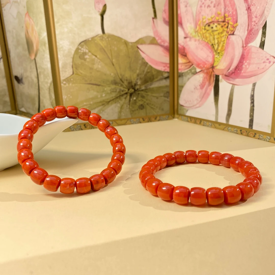 【铭记珠宝】南红直切手串18-DM254H2【多样性发一件】约8*9mm