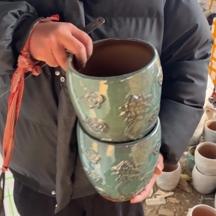 红陶花盆 口径 高度