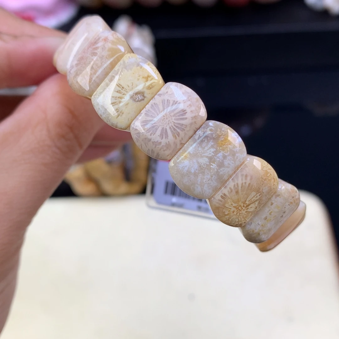 硅化珊瑚（珊瑚玉）未镶嵌吊坠(赠链)五折多宝花（65号）