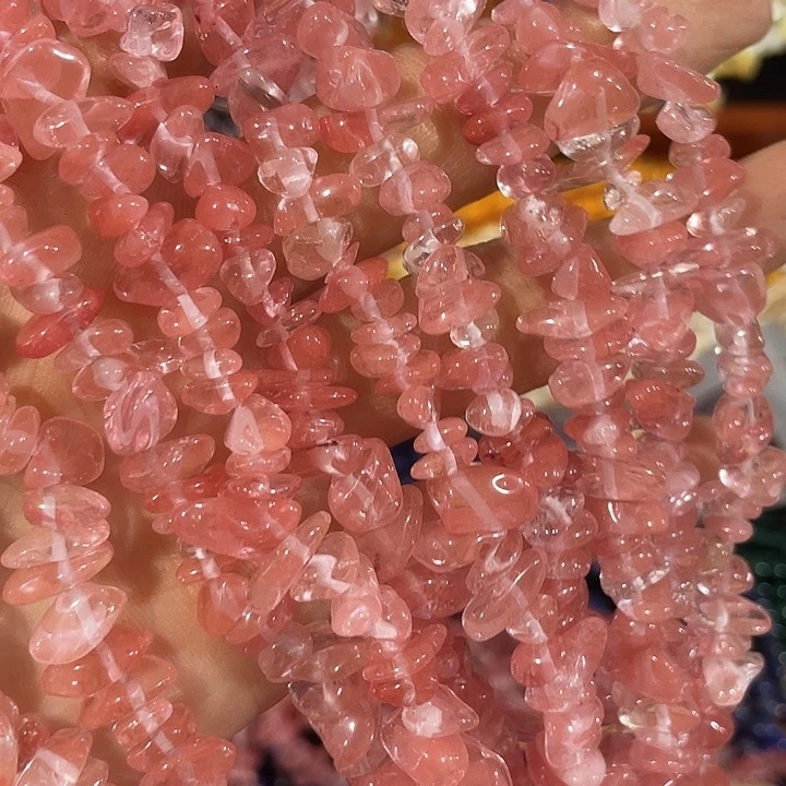 合金玛瑙/玉髓珠宝半成品一条西瓜晶碎石80厘米