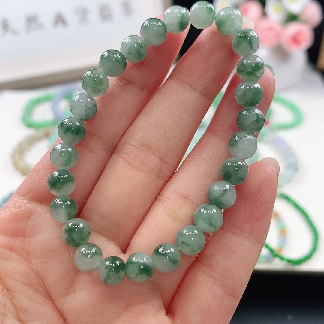 未镶嵌手链翡翠手链7mm