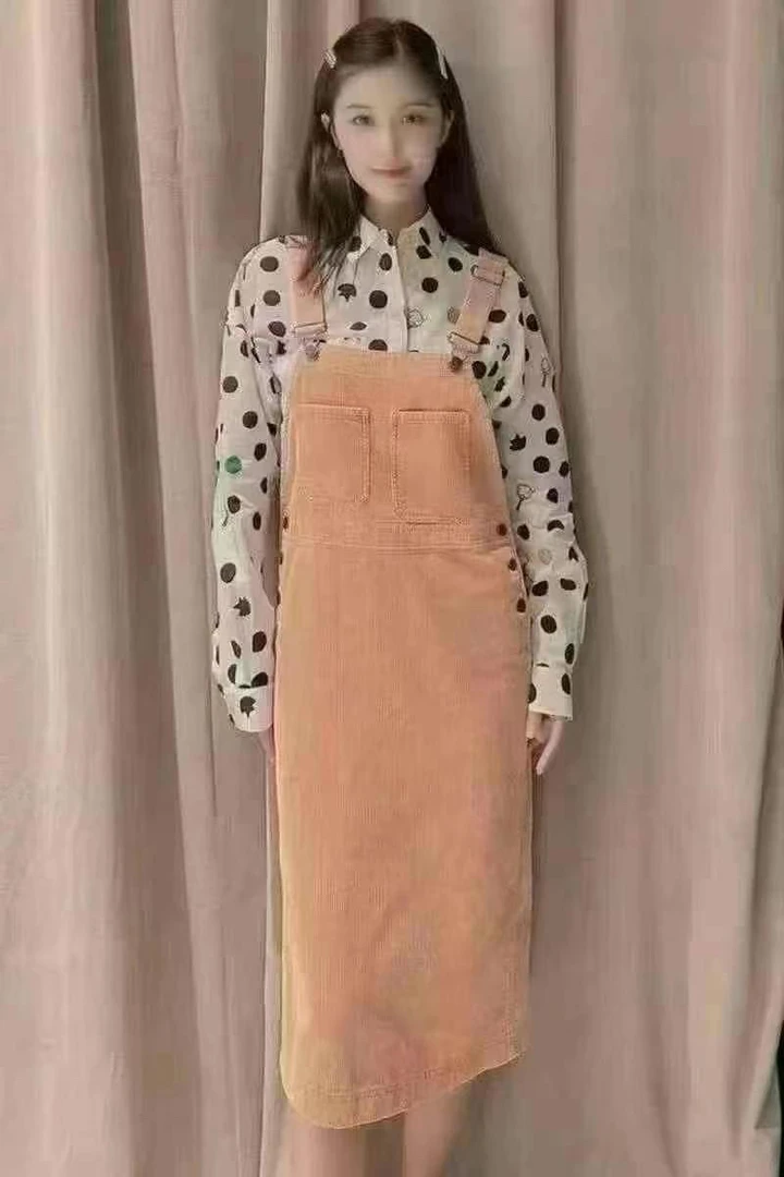 No退换 5200304 轻盈少女背带连衣裙