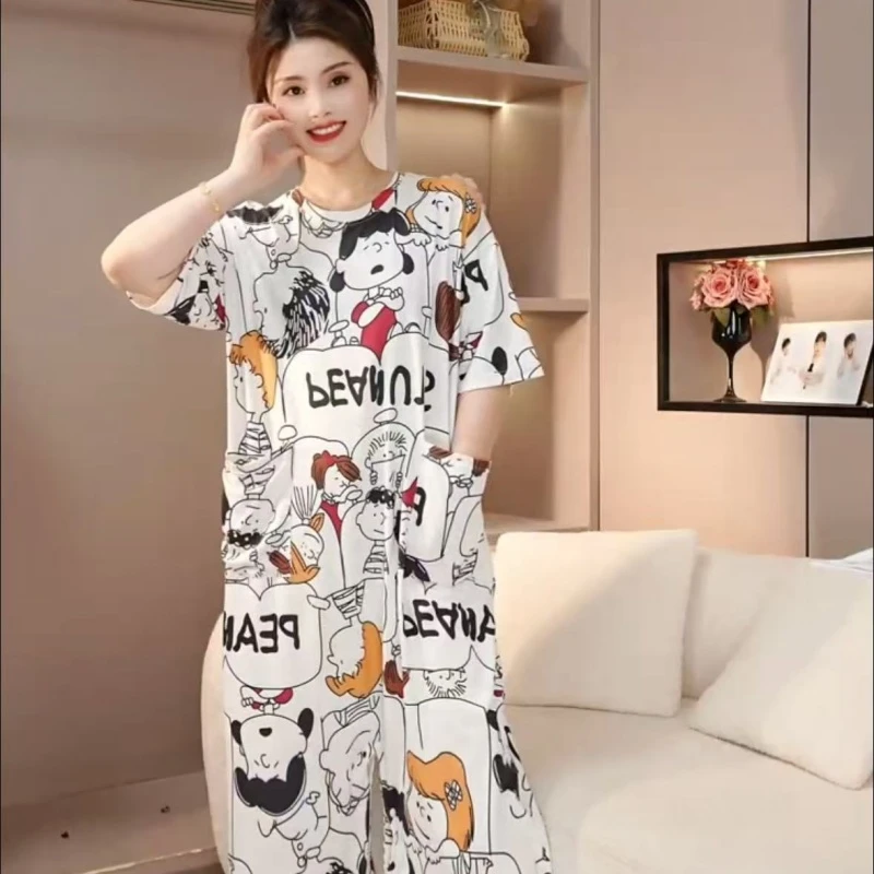 【一衣两穿】爽棉睡衣女夏季新款甜美可爱连体睡衣家居服睡裙