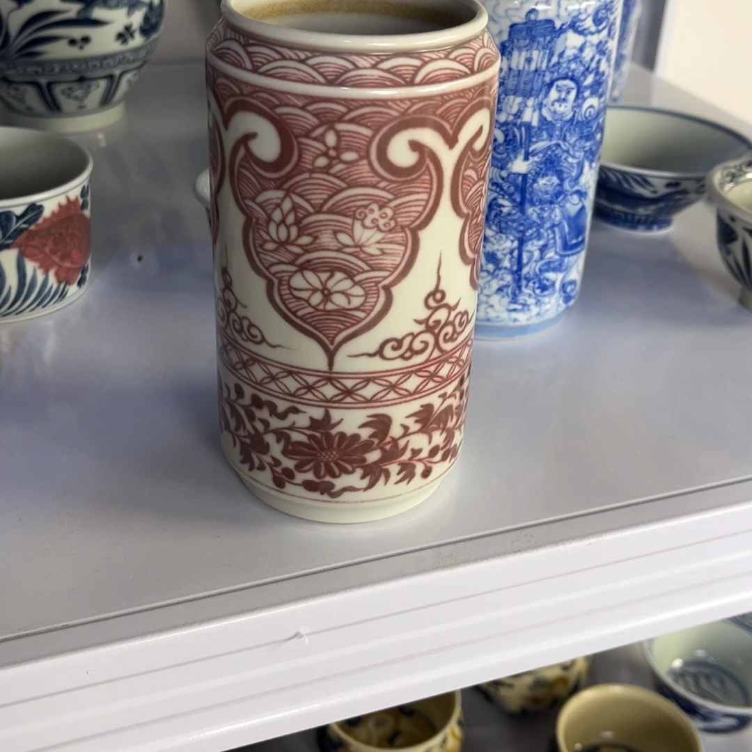 a***m特价海生花釉里红可乐杯