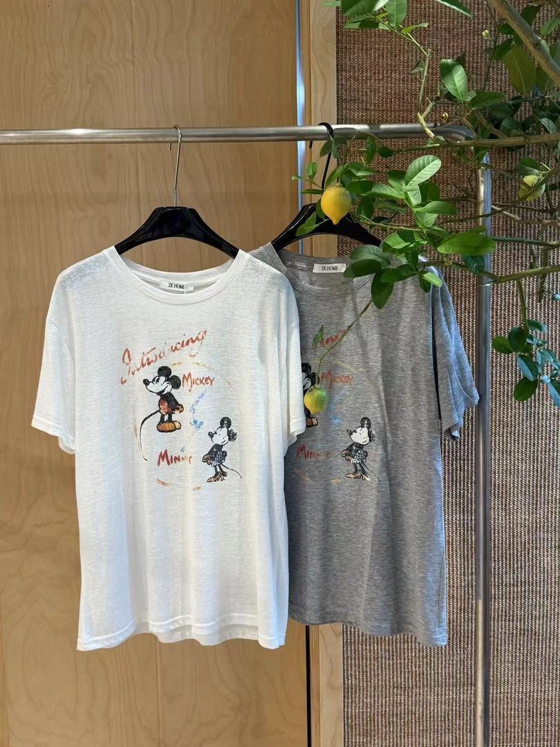【耶耶YEYE特价福福】卡通前后米奇薄款T恤25363