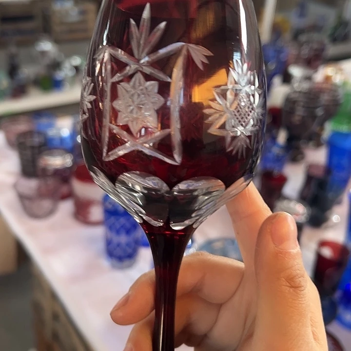 手柄款水晶玻璃微瑕一个