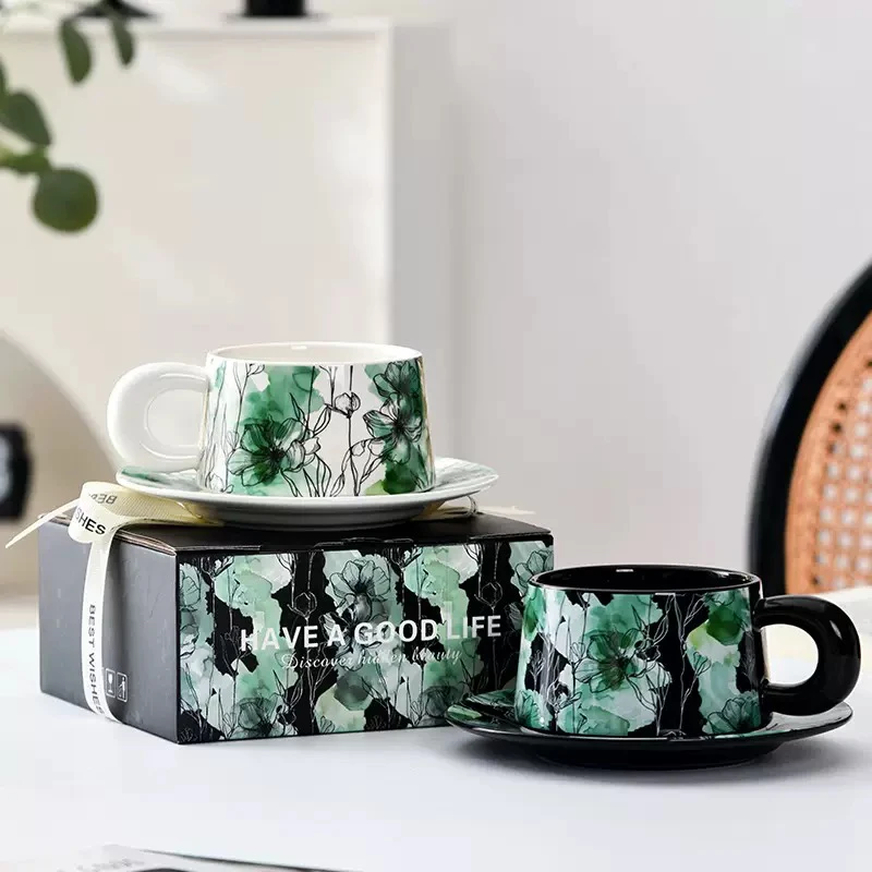 复古咖啡杯碟套装陶瓷杯子高级感下午茶水杯小众礼物实用礼品礼盒